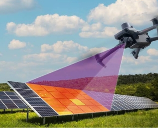 SolarCleano robot close-up on panels